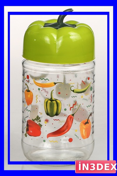 İN3DEX وعاء زجاجي بتصميم الفلفل الحار بسعة 660 سم مكعب
