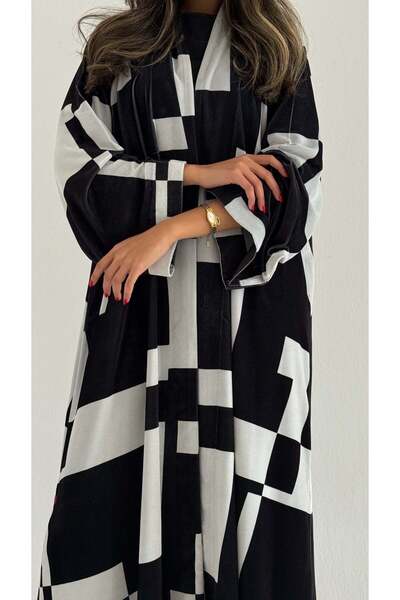 AYA MWT755 - Velvet Print Abaya