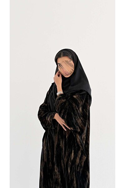 AYA MW2010 - Velvet abaya with Crepe dress