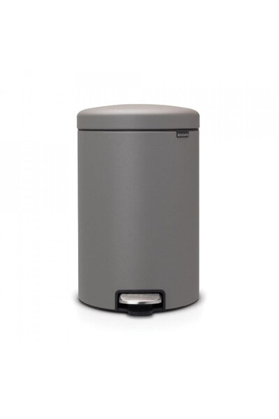 Brabantia Κάδος απορριμμάτων NewIcon 20L με πεντάλ, γκρι από ορυκτό σκυρόδεμα