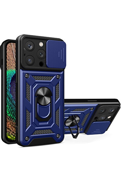 ForIT Carcasă Hybrid Armor Camshield pentru iPhone 14 Pro Max cu capac albast...