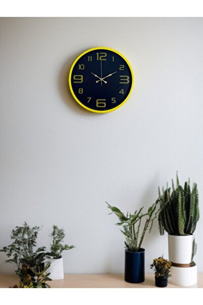 Leyaton 36 cm Yellow Gold Numeral Wall Clock Lwlhm-Ytrs345