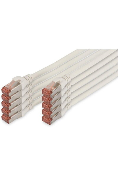 Assmann Cablu de rețea CAT 6 S/FTP, 10 buc, 5m, alb