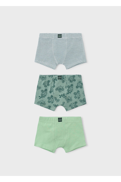 MAYORAL Комплект боксерки за момчета, 3 броя, зелен