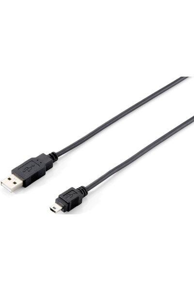 EQUIP USB кабел 2.0 A -> mini B St/St 1.80 м черен полиетиленов плик