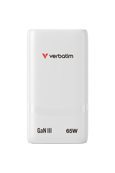 Verbatim Φορτιστής Fold n Go GaN 65W 2xUSB C λευκό