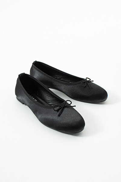 Friend & Trend Saten Kumaş Fiyonk Detay Babet Alçak Taban Günlük Kadın Ayakkabı