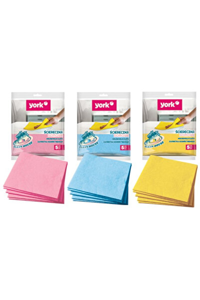 YORK Lavete universale, 35 x 35cm, set 5 buc., 70% viscoză, - galben sau alba...