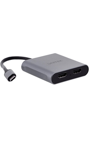 Unitek USB-C адаптер, 2x HDMI, 4K@60HZ, MST, V1404B