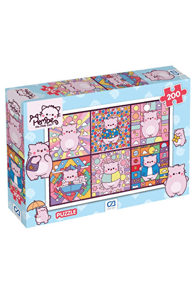 CA Games Pink - the Pink Cat - Collage Licensed 200 Piece 33X48Cm Children's ...