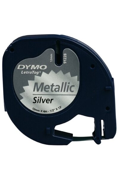 Dymo Letratag Band Metal silver 12 mm x 4 m
