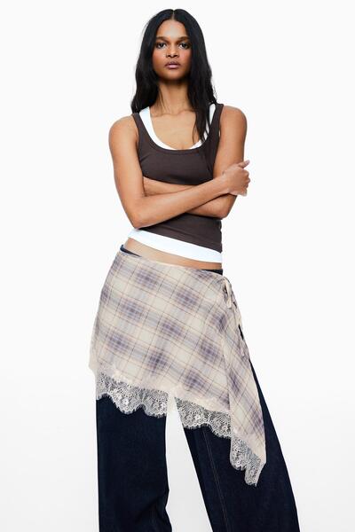 Bershka Dantelli pareo etek