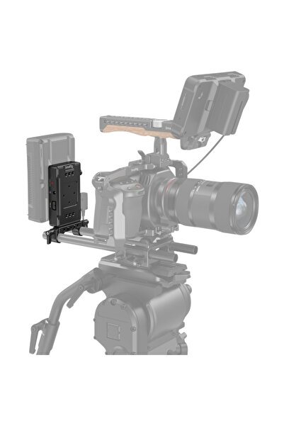 SmallRig 3498 Адаптерна плоча за батерия V-Mount (базова версия) с двойна ско...