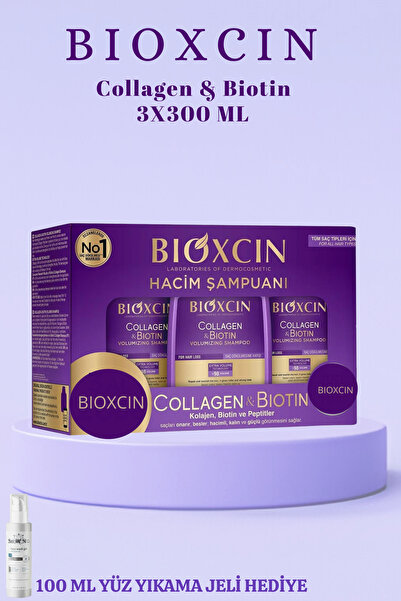 Bioxcin Collagen & Biotin İnce Telli ve Hacimsiz Saçlar İçin Şampuan 3X300 ML...