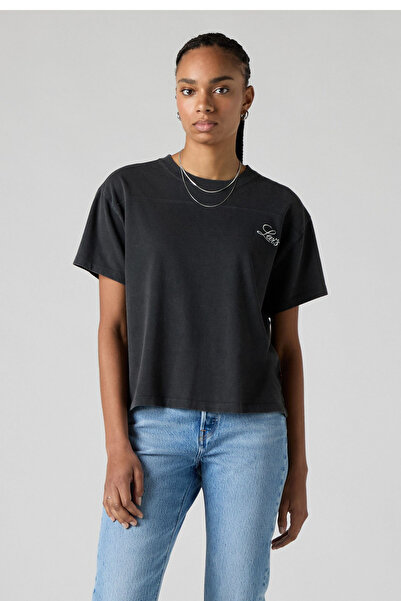 Levi's Vintage Sport Script Pirat Black Women's T-Shirt