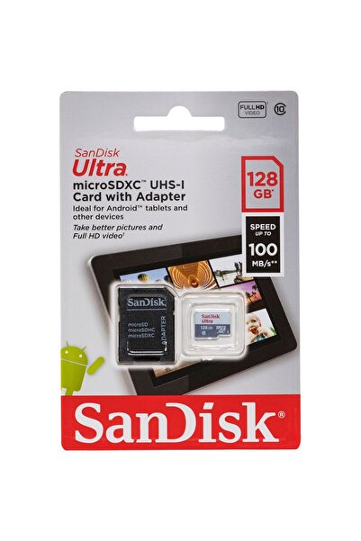 SanDisk Micro SDXC UHS-I Class 10 128GB Memory Card + Adapter