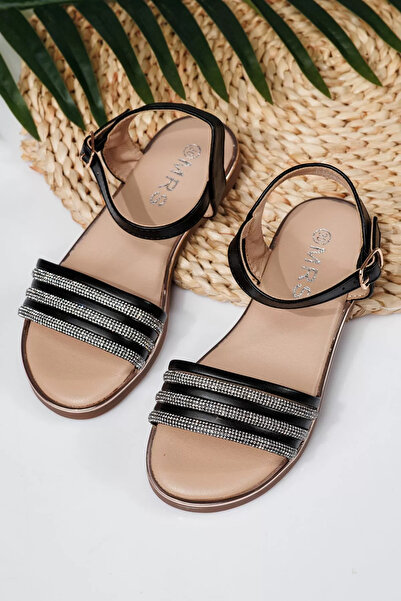 Zaira Girls' black Sandals made of eco- Leather Anca #21987 - 30