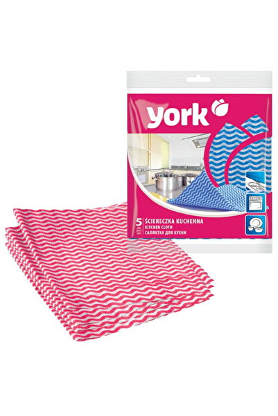 YORK Lavete universale, 35 x 35 cm, super absorbante, fără scame, set 5 buc.