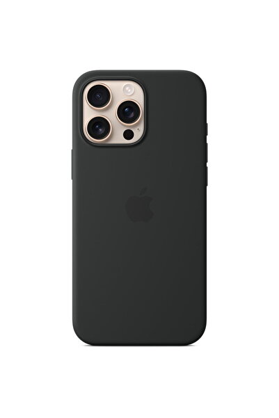 Apple Husă din silicon cu MagSafe pentru iPhone 16 Pro Max - Neagră