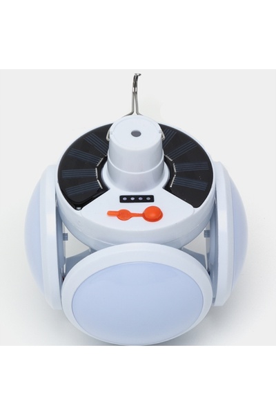 EMATTEIRO Foldable Solar Lamp with Hook, 5 Lighting Modes, 12x12x14 cm, IP65 ...