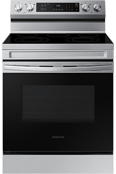 Samsung موقد كهربائي NE63C6317SS، سعة 6.3 قدم مكعب، تصميم فاخر من الفولاذ الم...