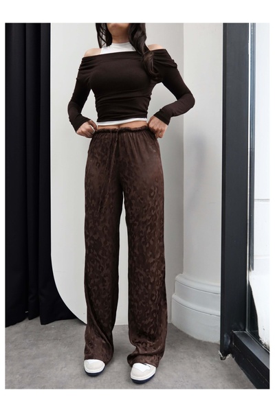 ESRAHELVACI Jacquard Satin Trousers