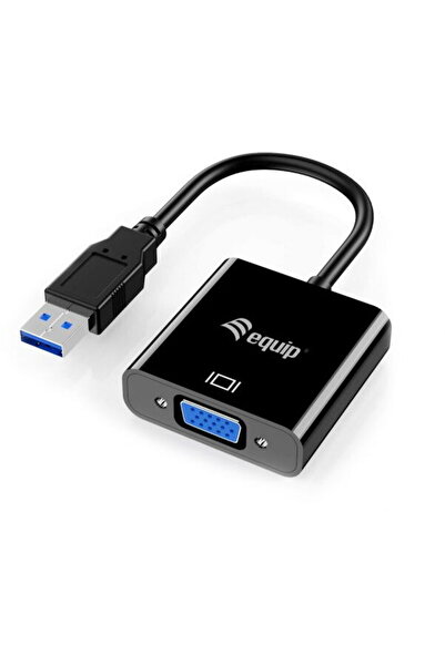 EQUIP Adaptor USB 3.0 la VGA HD15 1920x1080/60Hz 0.15m Negru