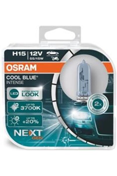 ams-OSRAM SET BECURI AUTO ELECTRICE 2 BECURI 12 V H 15 55/15 W COOL BLUE INTE...