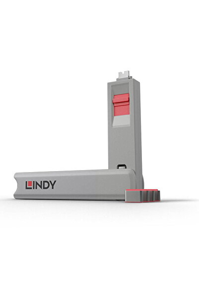LİNDY Αξεσουάρ ασφαλείας θύρας USB, - 4 τεμάχια, ροζ