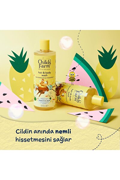 Childs Farm Karpuz ve Ananas Özlü Çocuk Saç ve Vücut Şampuanı 500 ml