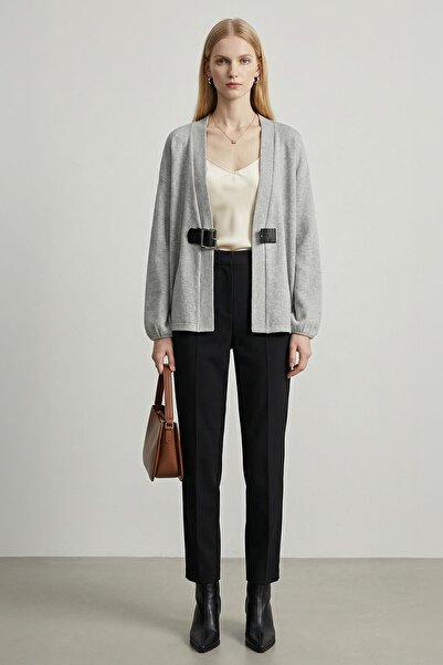 Rays 3123A Front Belted Kimono Gray