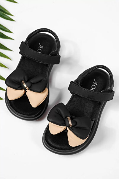 Zaira Sandale fete negre din piele ecologica Anda #22168 - 36