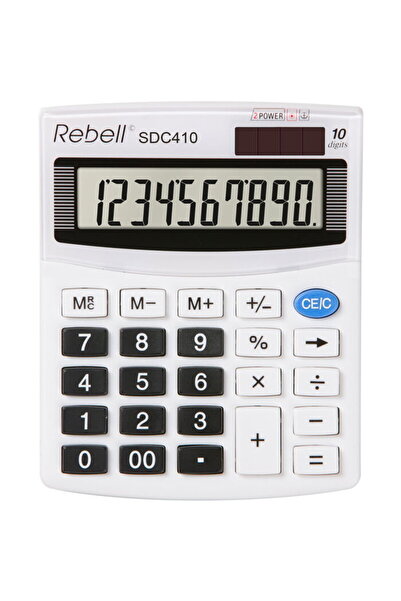 rebell Calculator de birou, 10 cifre, 125 x 100 x 27 mm, SDC 410 - alb
