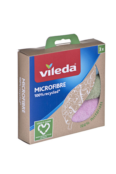 Vileda Lavetă din microfibră 100% reciclată, 3 bucăți