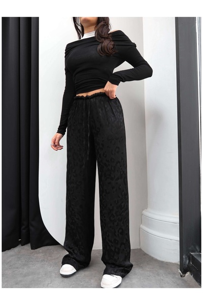 ESRAHELVACI Jacquard Satin Trousers