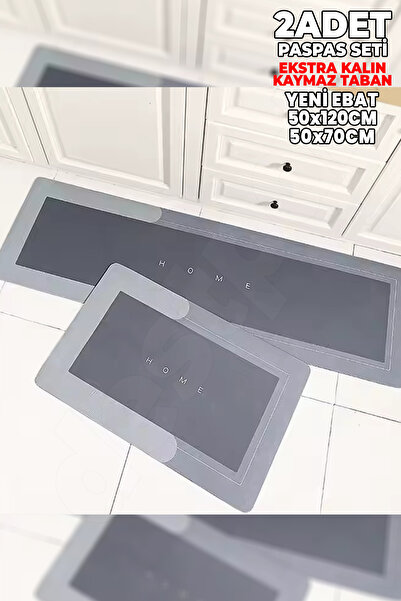 Empressco 2 Adet (EKSTRA KALIN) 50x120 50x70 Su Emici Kaymaz Taban Banyo Pasp...