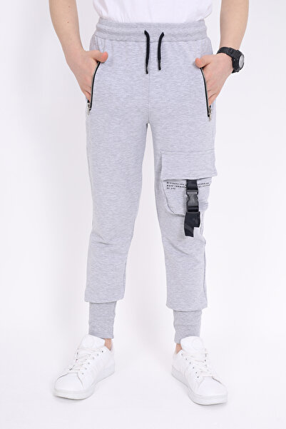 Toontoy Boys' Basic Jogger Sweatpants with Ribbed Waistband, Zipper Pockets -...