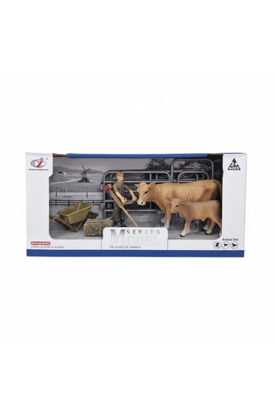 TUFY TOYS İNEK AİLESİ VE ÇİFTÇİ FİGÜRÜ OYUN SETİ