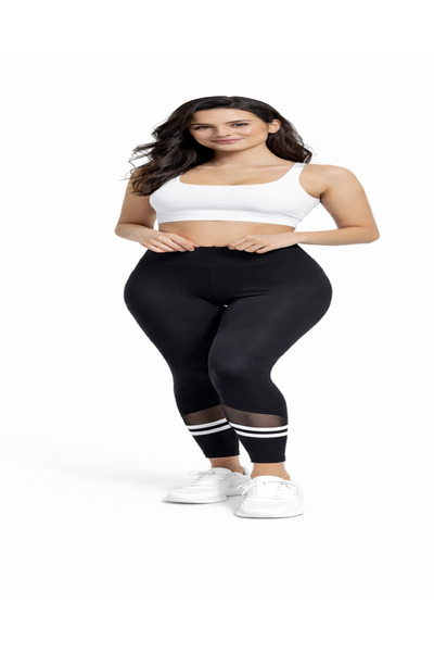 zalfe Women's Black High Waist Tummy Control Leggings – Sports & Fitness Legg...