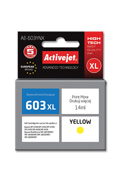 ActiveJet Съвместима касета AE-603YNX за принтер Epson