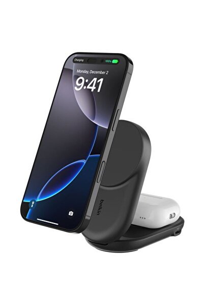 Belkin UltraCharge 25W Qi2 magn. 2-in-1 Lad.klappb.sw. WIZ039kqBK