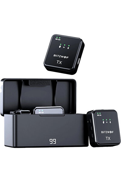 BlitzWolf Ασύρματο μικρόφωνο BW-SX63, 1000mAh (μαύρο)