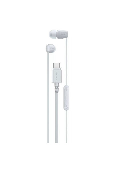 Sony IER‑EX15C USB‑C Wired Earbuds with Mic, White
