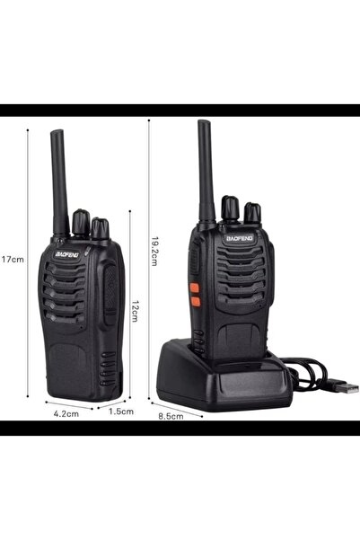 BAOFENG BF-888S Talkies 2 Pcs Set - Long Range, Rechargeable, 16 Channel, UHF 5W with Charging