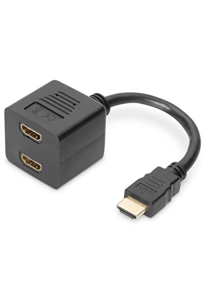 Assmann HDMI Y-разклонител кабел, 0.2 м, златисто-черен