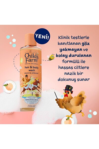 Genel Markalar Şeftali ve Kayısı Özlü Çocuk Saç ve Vücut Şampuanı 250 ml