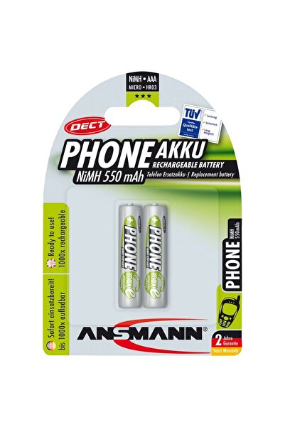 ANSMANN Επαναφορτιζόμενη μπαταρία/φορτιστής 1x2 maxE NiMH 550 mAh Micro AAA D...
