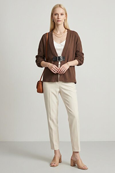 Rays 3123A Front Belted Kimono Brown