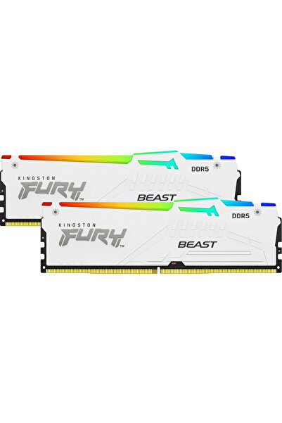 Kingston Memorie RAM FURY Beast RGB 64 GB DDR5 5200 MHz XMP Alb