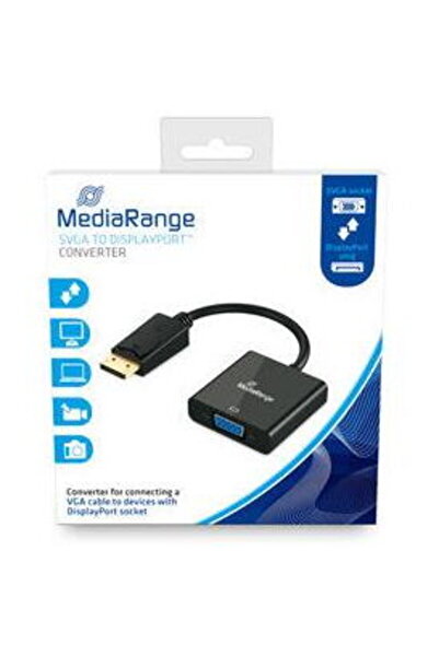 MediaRange Adaptor VGA mascul/DP femelă 15 cm negru